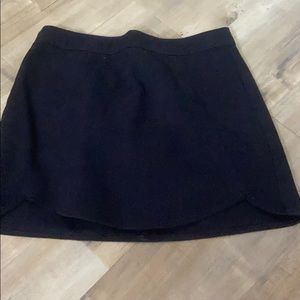 Black denim skirt
